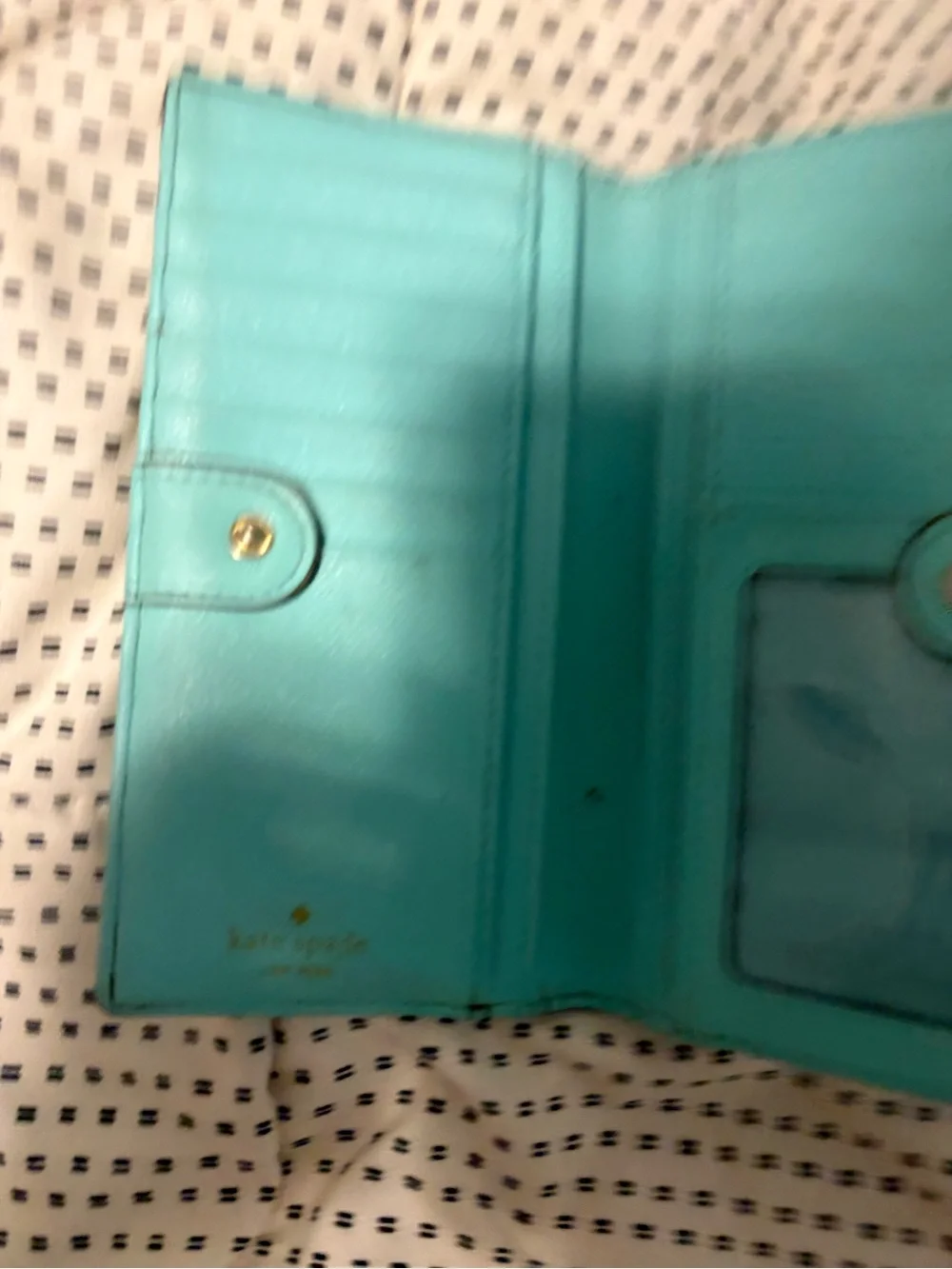 kate spade Turquoise Zip Around Wallet